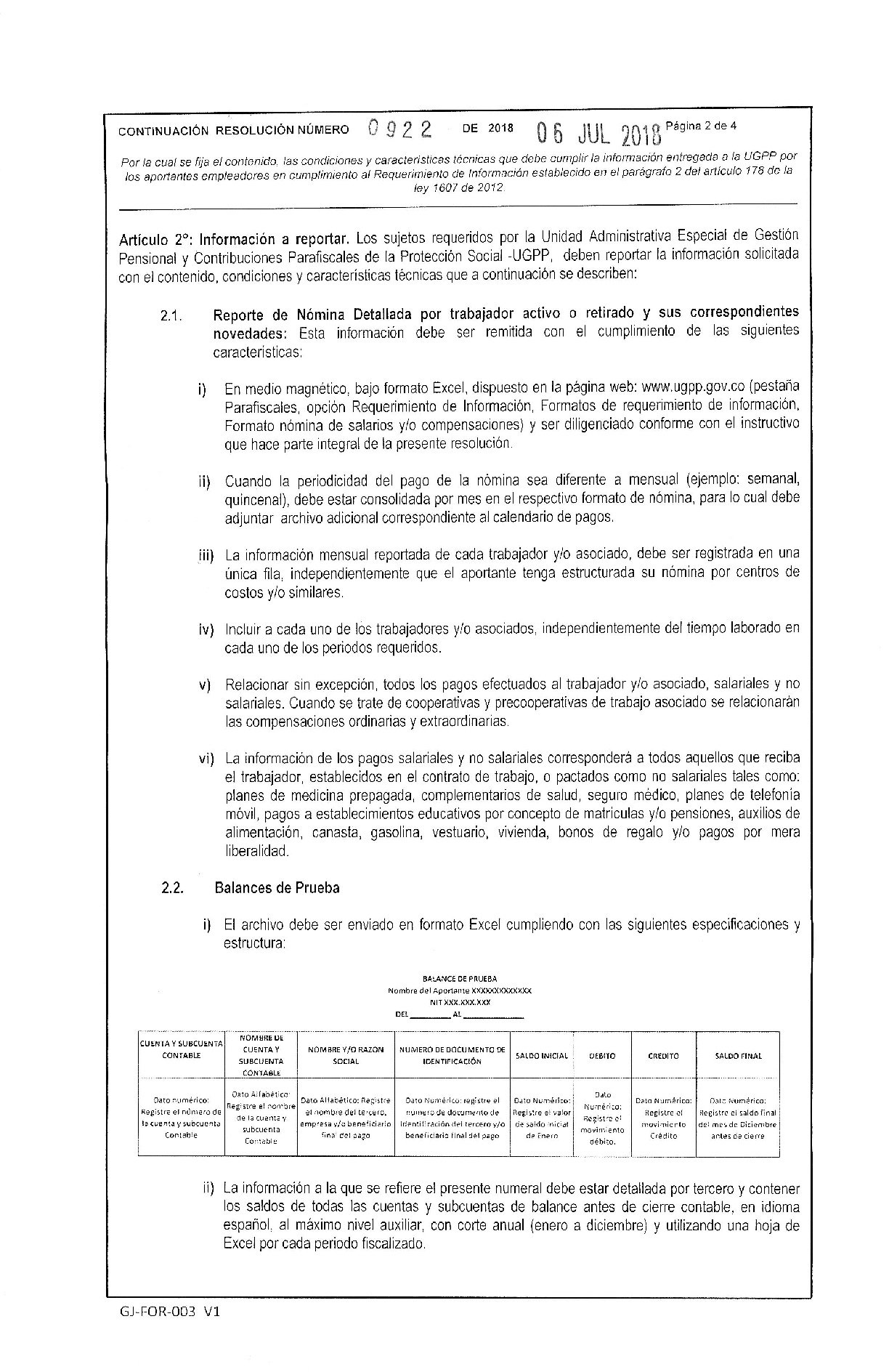RESOLUCION N0922-06-07-2018-EXOGENA-UGPP-1-002
