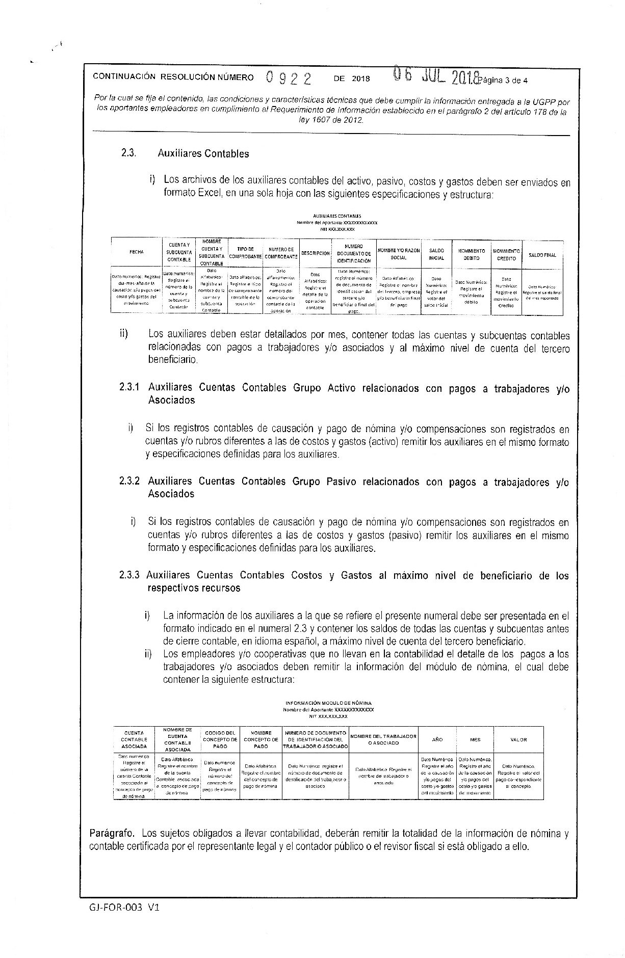 RESOLUCION N0922-06-07-2018-EXOGENA-UGPP-1-003