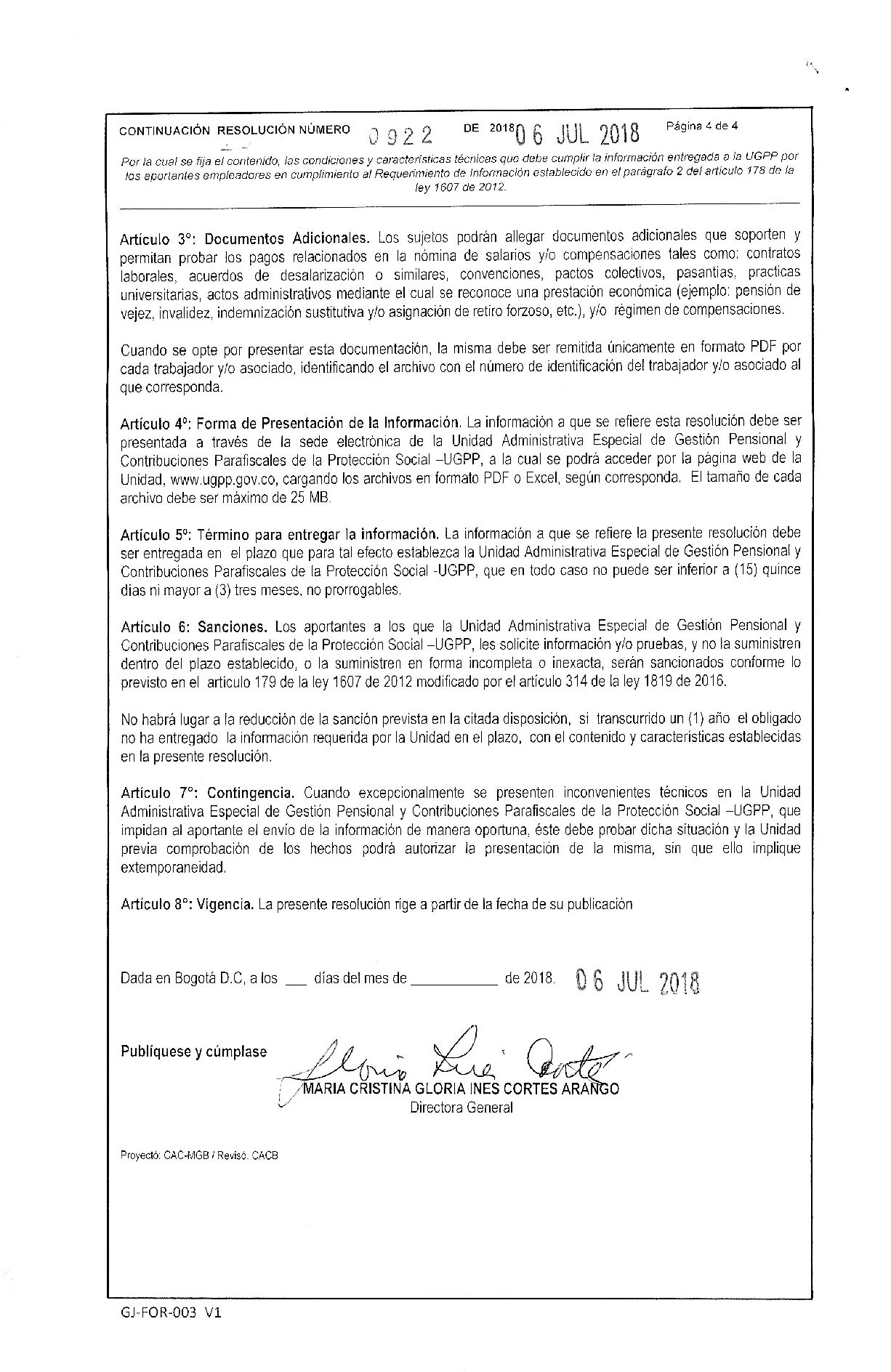 RESOLUCION N0922-06-07-2018-EXOGENA-UGPP-1-004
