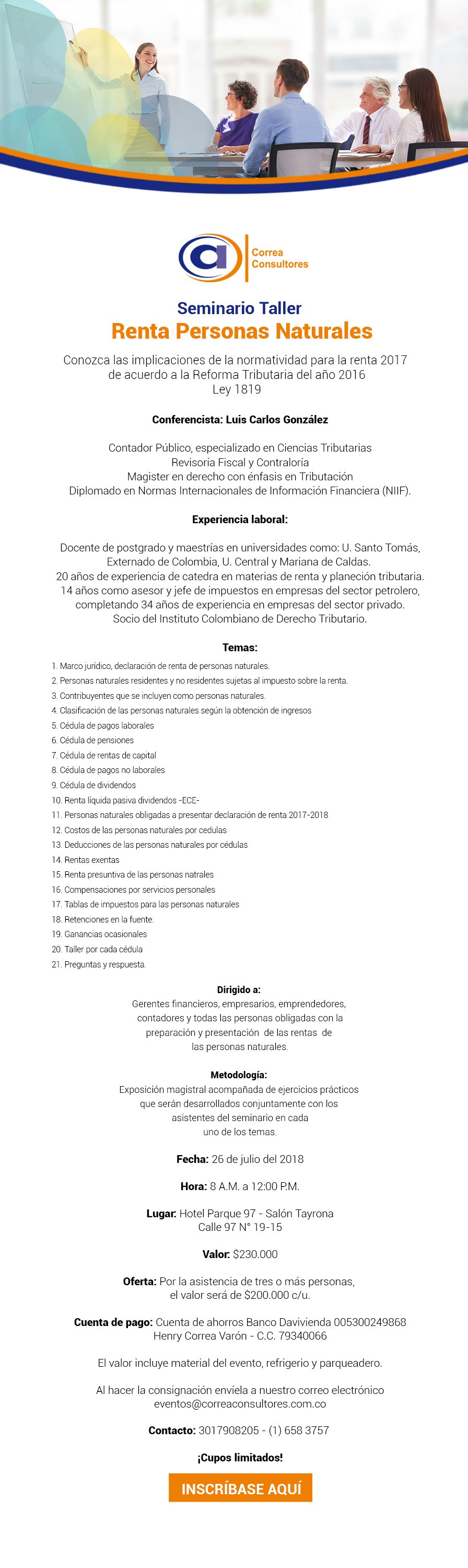 Seminario Mailing Correa Consultores