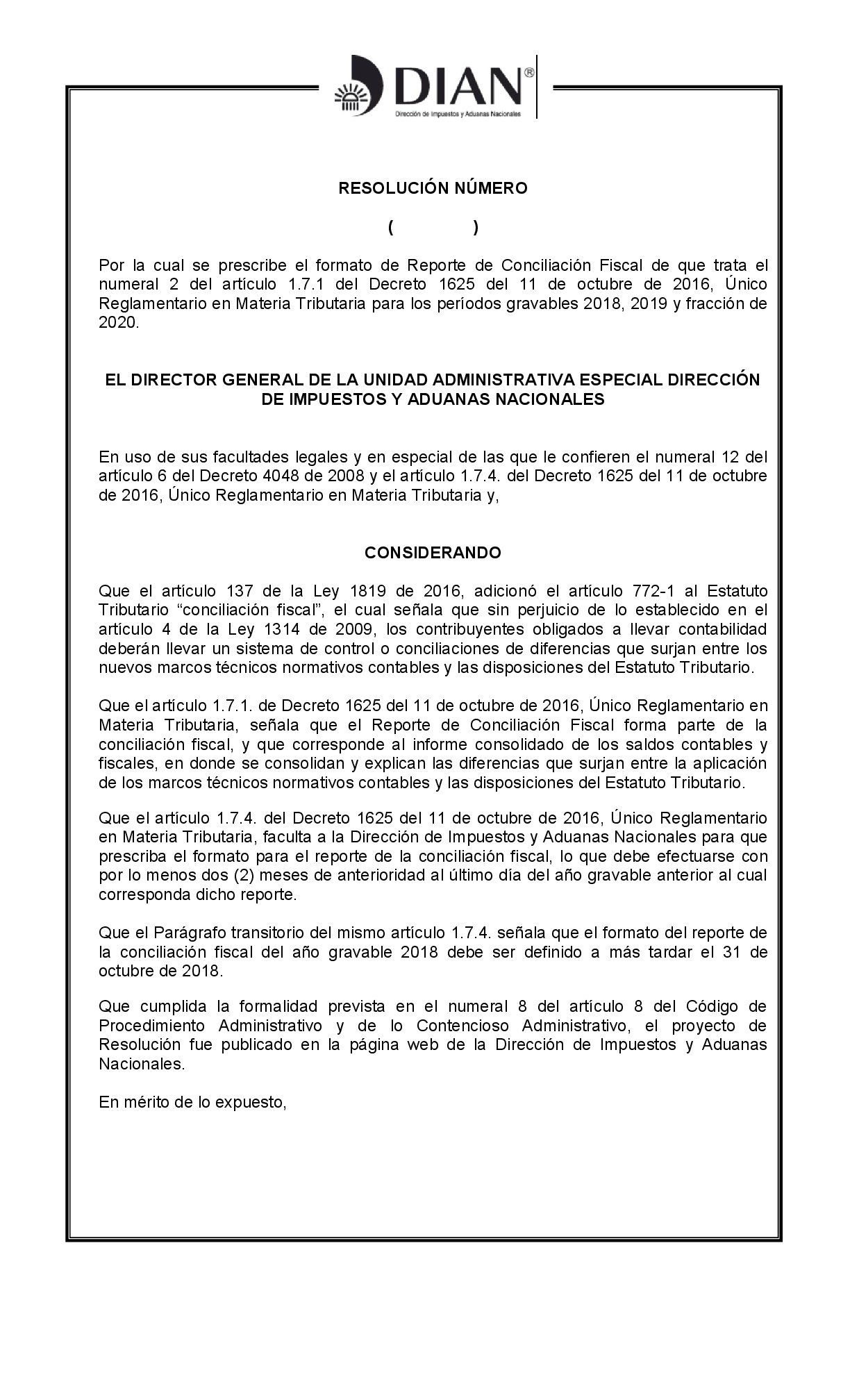 Formato De Reporte De Conciliacion Fiscal Seria Prescrito Segun Proyecto De La Dian Correa Consultores